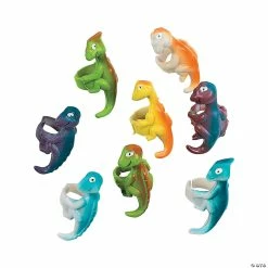 New ๐ Vinyl Dinosaur Rings - 12 Pc. ๐