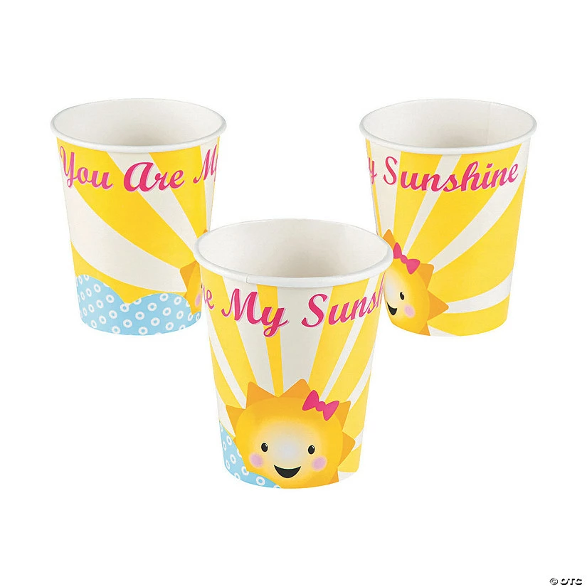 New π€© You Are My Sunshine Clouds & Sun Rays Paper Cups - 8 Pc. π 3 New π€© You Are My Sunshine Clouds & Sun Rays Paper Cups - 8 Pc. π